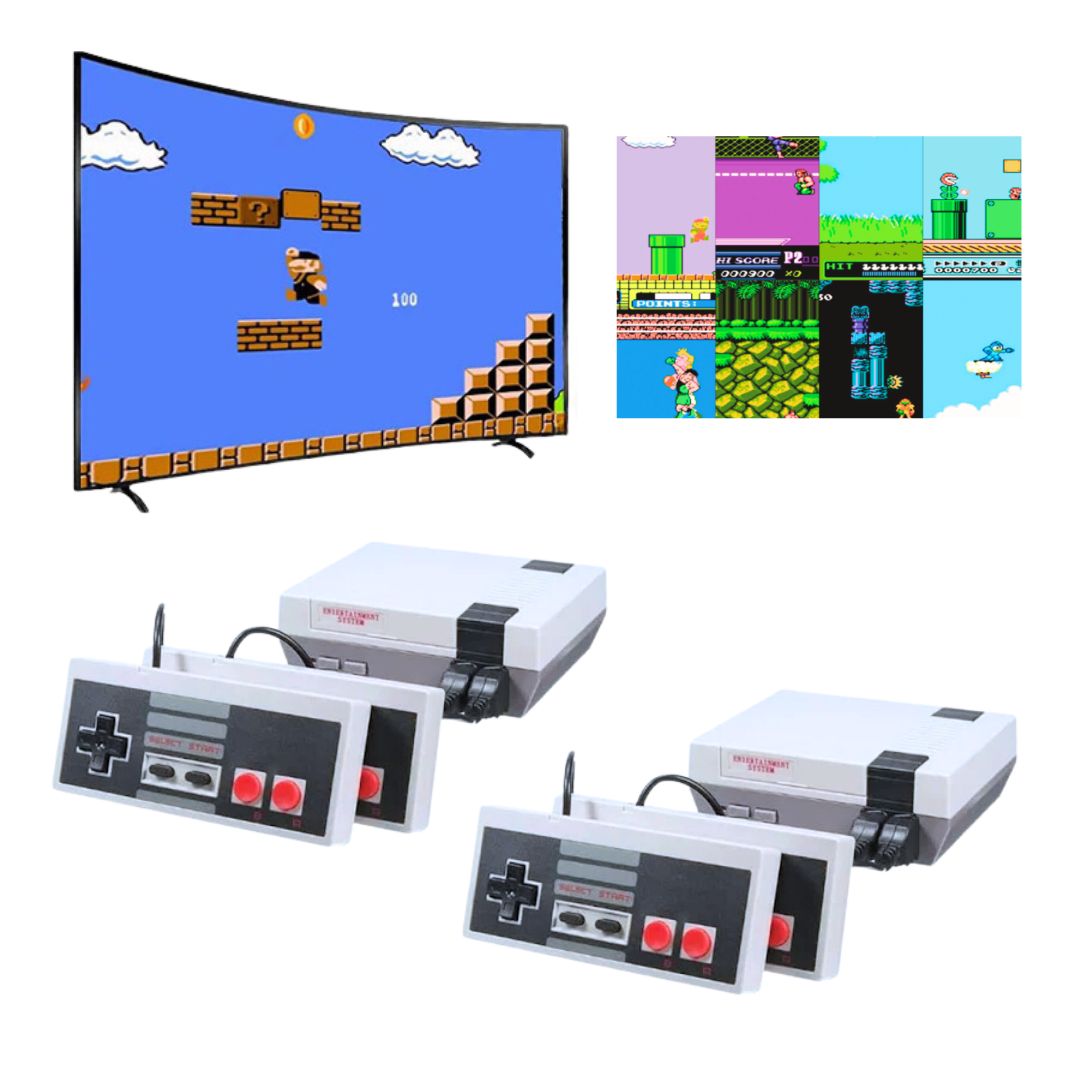 2 Unidades Miniconsola Retro Nintendo 620 Juegos Clásicos 2 Controles
