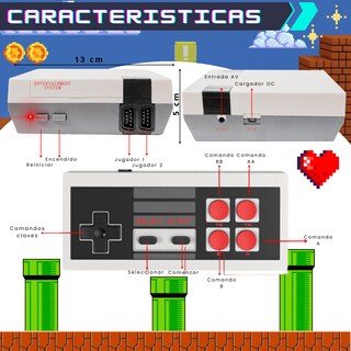Foto 6 | 2 Unidades Miniconsola Retro Nintendo 620 Juegos Clásicos 2 Controles