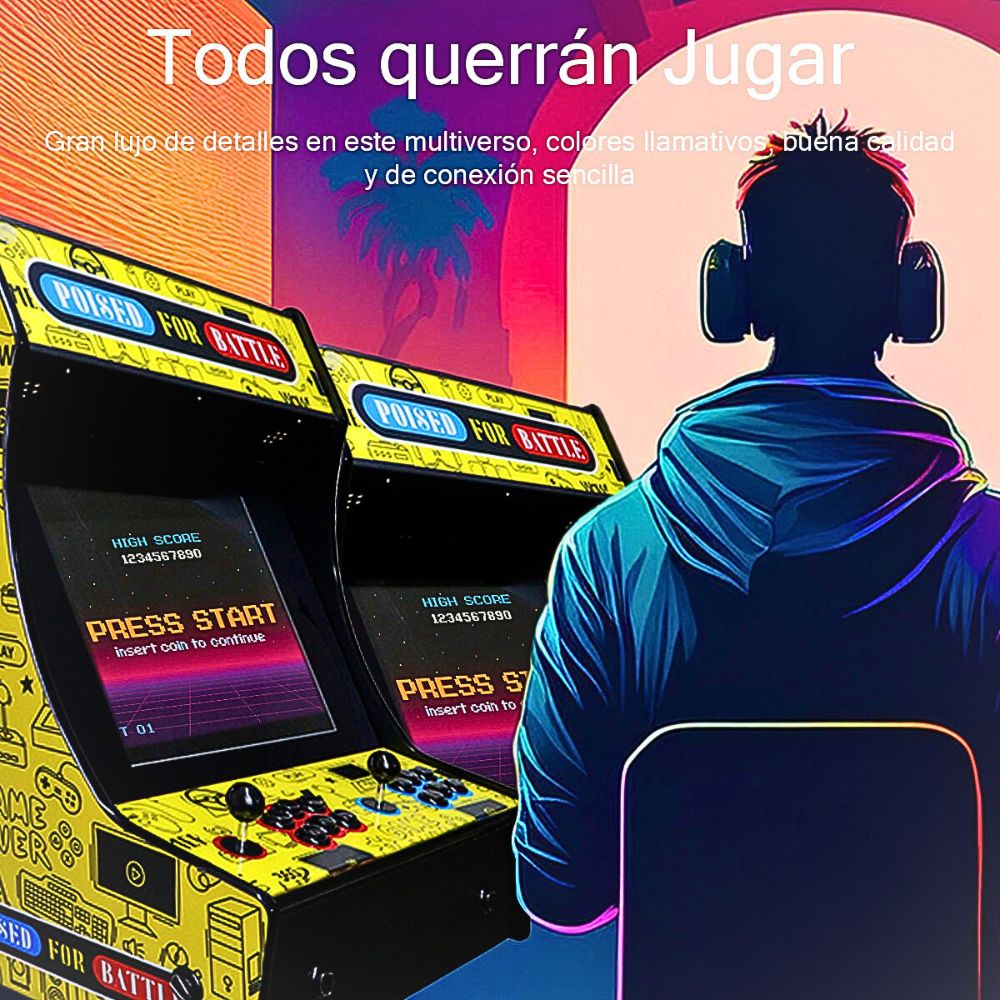 Foto 7 pulgar | Consola de Juegos Arcade Street Fighter y Altavoces Estéreo