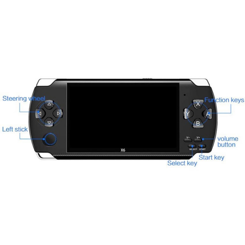 Foto 4 pulgar | Consola De Videojuegos Retro X6 De 8 Gb Con Pantalla De 4,3 Pulgadas, Negra - Venta Internacional.