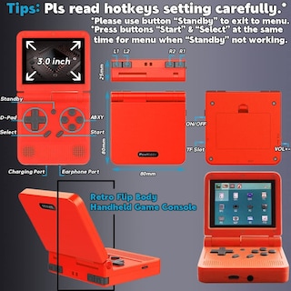 Foto 1 | Consola De Juegos Portátil Con Pantalla Ips Abatible De 3 Pulgadas Y 16 Gb - Venta Internacional.