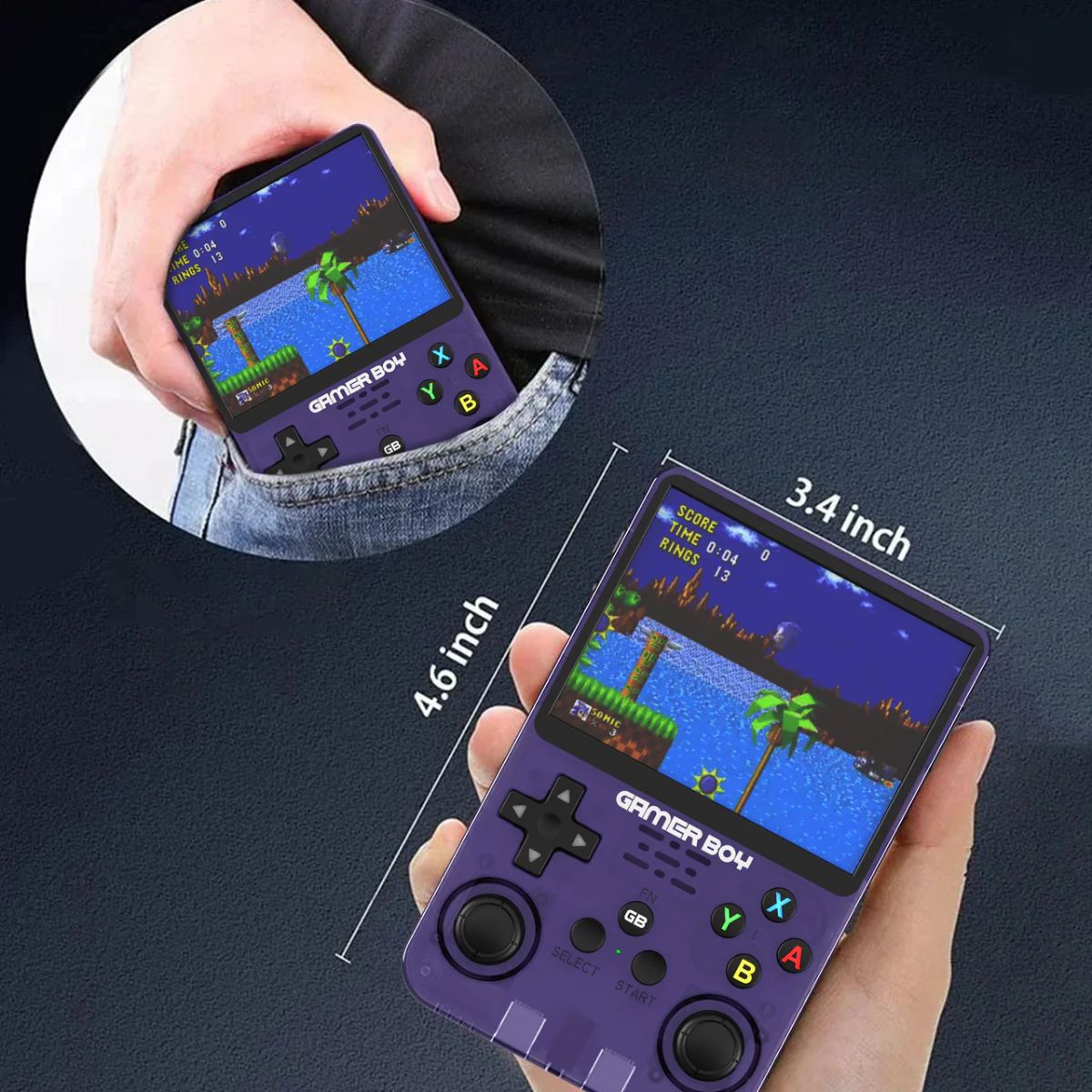 Foto 4 pulgar | Consola Retro Portátil Negro Gamclbk 64 GB