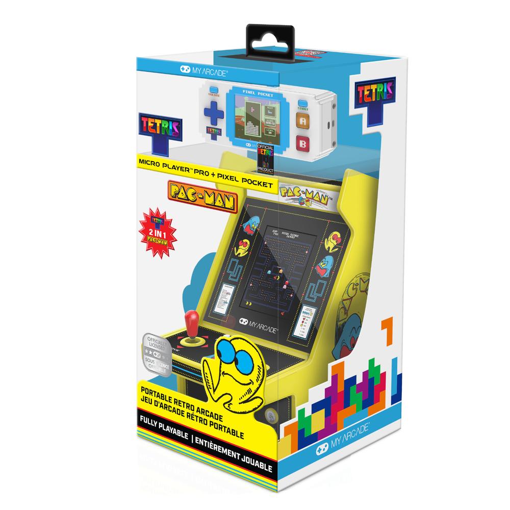 Foto 3 pulgar | Kit Maquinita Arcade Combo Pacman + Mini Tetris Portátil