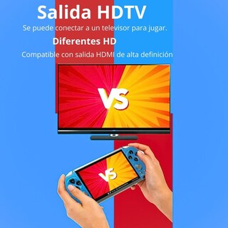 Foto 3 | Consola de Videojuegos X7 Plus 8gb HD Pantalla 5.1 Pulgadas Reproductor de Juegos Azul