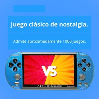 Foto 4 | Consola de Videojuegos X7 Plus 8gb HD Pantalla 5.1 Pulgadas Reproductor de Juegos Azul