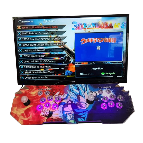 Foto 3 pulgar | Tablero Arcade Para 2 Jugadores Con 30,000 Juegos Retro Con Luz Rgb