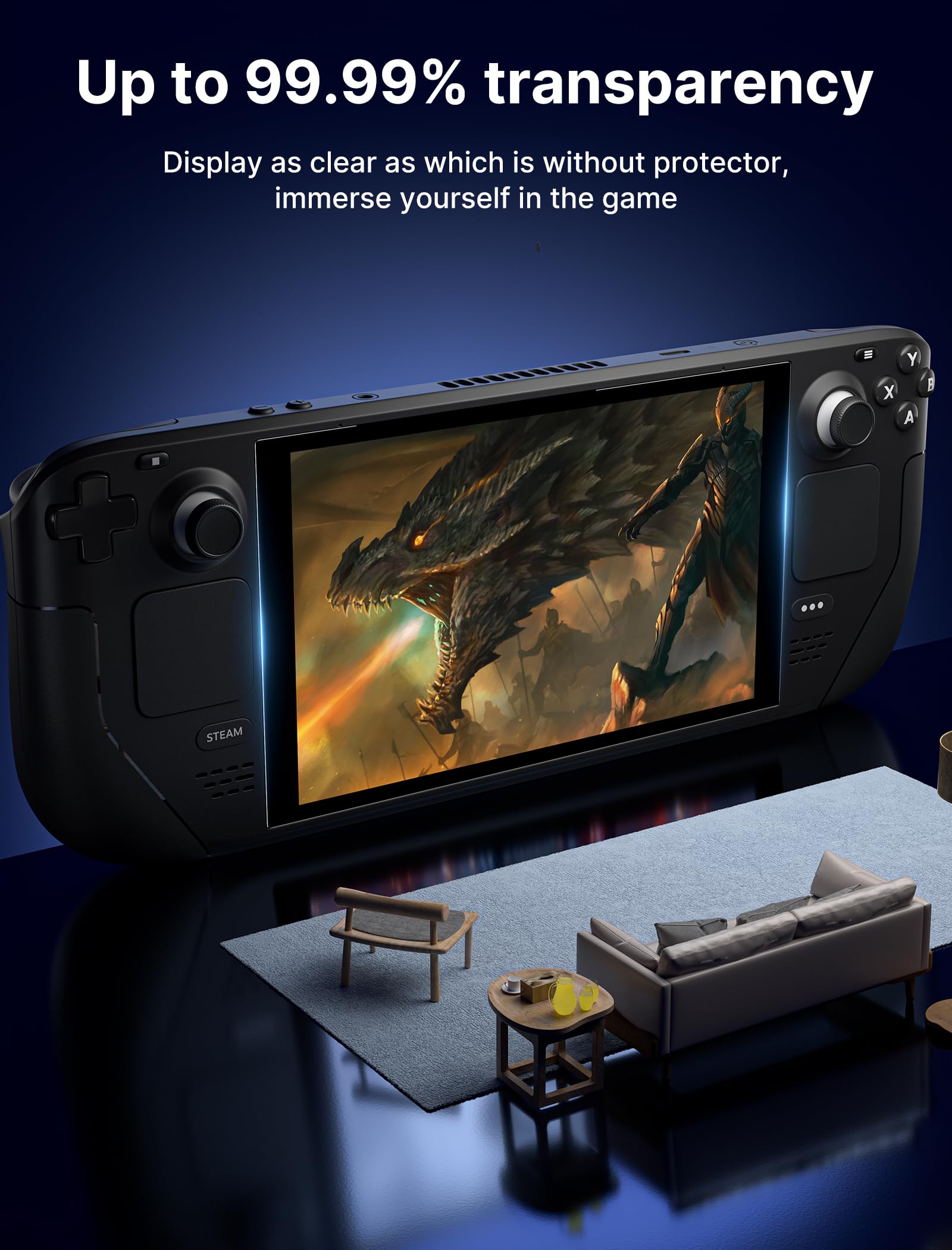 Foto 5 | Protector De Pantalla Jsaux Ultra Hd Glass Steam Deck De 7 Pulgadas, Paquete De 2 - Venta Internacional.