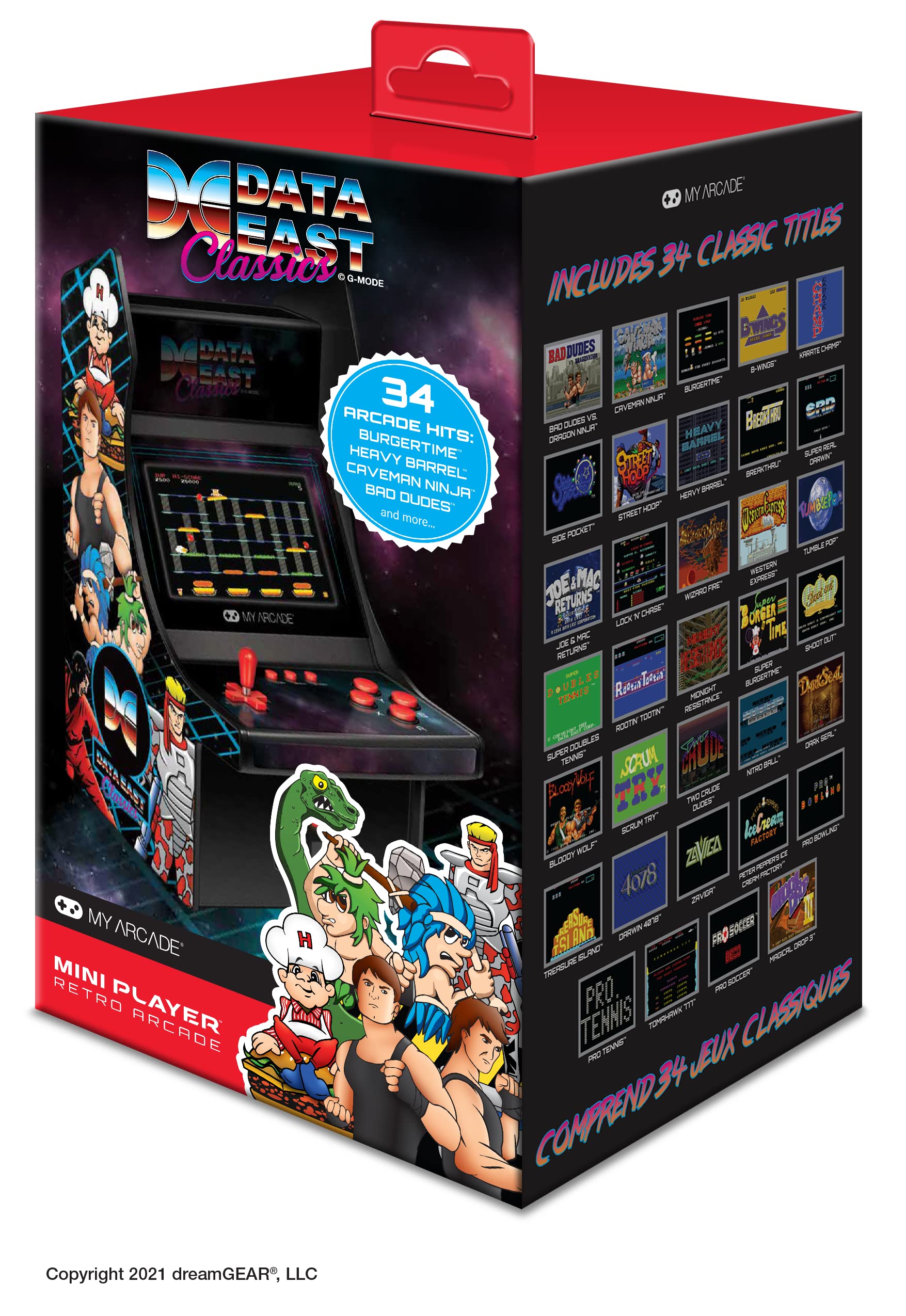 Foto 7 pulgar | Minireproductor Arcade Machine My Arcade Data East Classics - Venta Internacional.