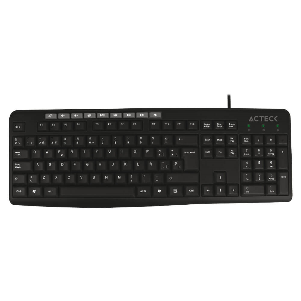 Foto 2 | Kit Alámbrico Acteck K400 Teclado y Mouse Multimedia Usb Ac-9298 color Negro