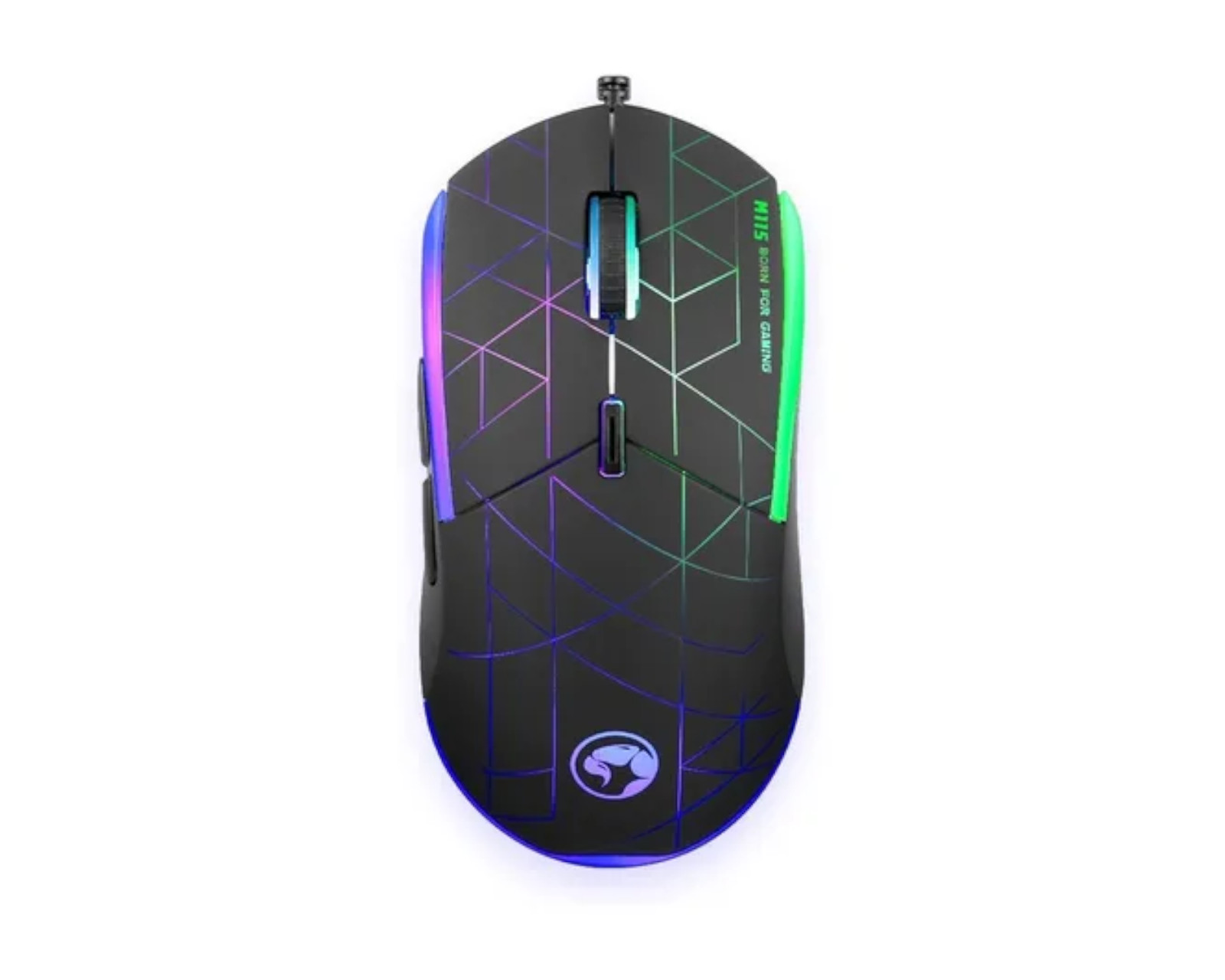 Mouse Marvo M115 de Juego Óptico con 6 Botones color Negro