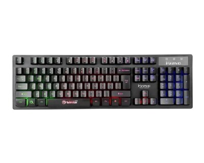 Foto 1 | Teclado Marvo K616a Membrana/ Efecto Arcoíris color Negro