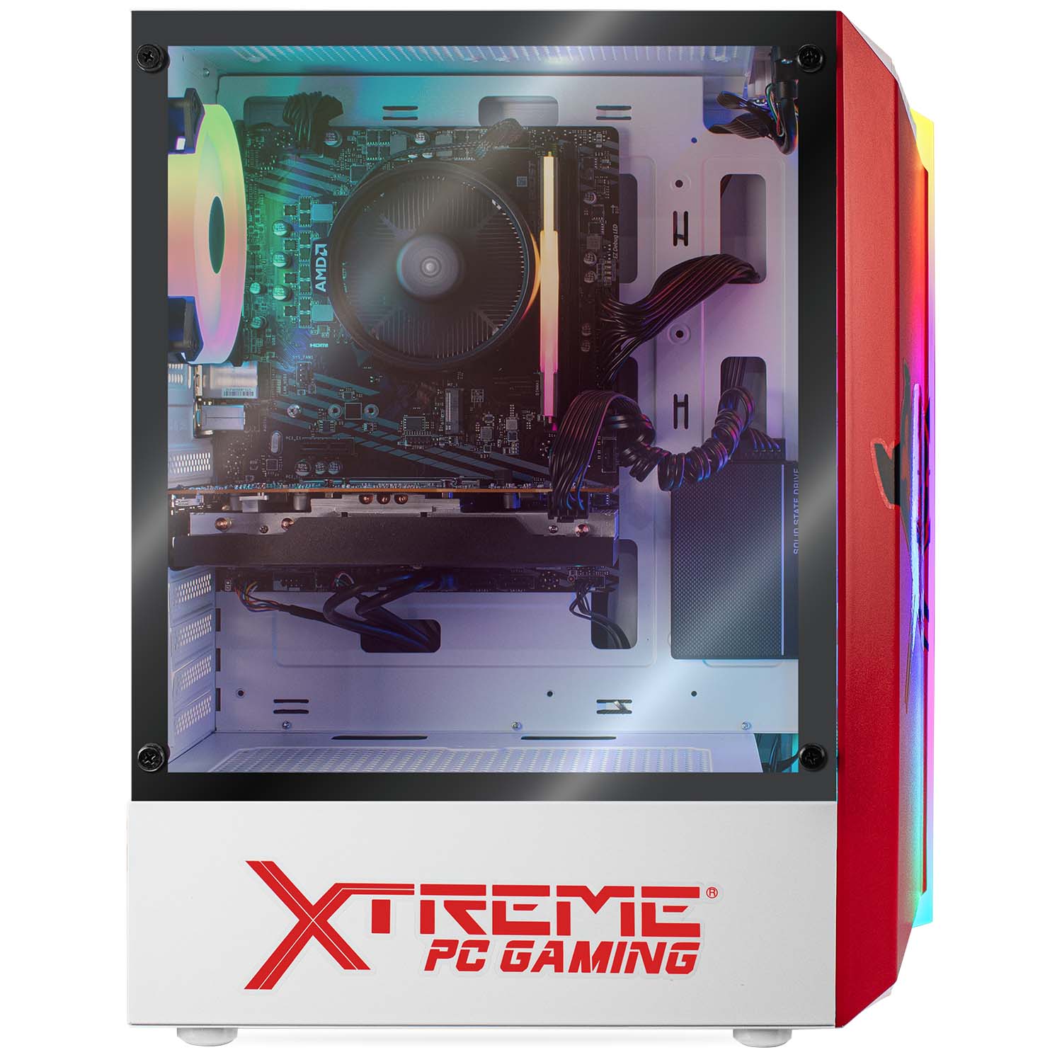 Foto 4 pulgar | Servidor Xtreme Pc Gaming Amd Radeon Rx 6600 Ryzen 5 5600x / 16gb / 1tb color Blanco con Rojo
