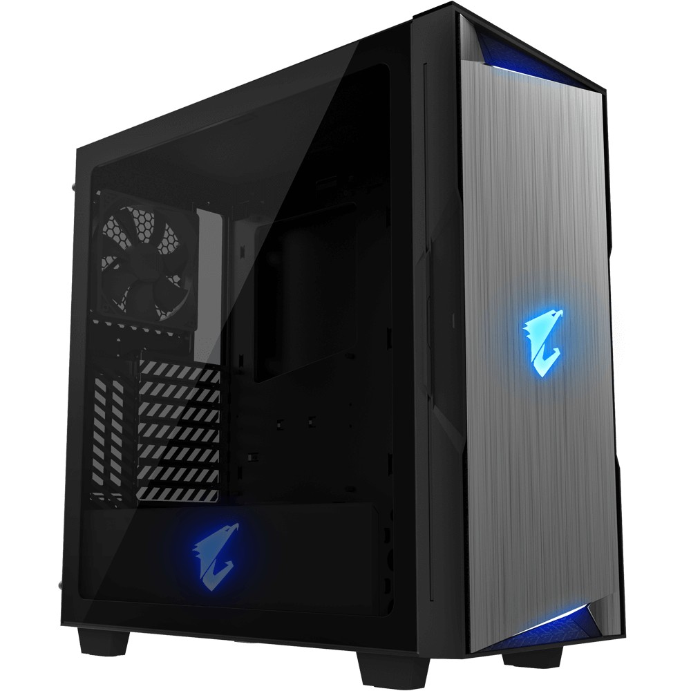 Foto 2 pulgar | Gabinete Gigabyte Aorus C300 Glass RGB Midi Tower Negro USB 3.1