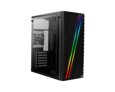 Foto 2 | Gabinete Aerocool Streak color Negro RGB Atx S/Fuente de Acrílico USB 3.0/USB 2