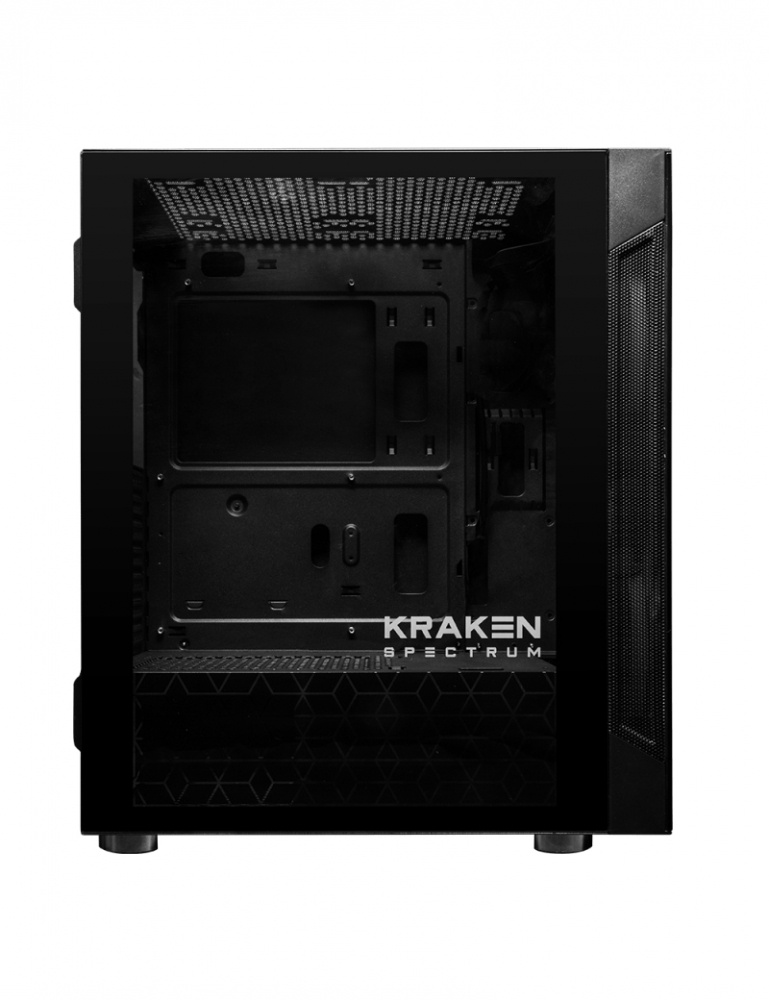 Foto 8 pulgar | Gabinete Balam Rush Kraken color Negro RGB Atx S/Fuente de Cristal Templado 2x200 mm