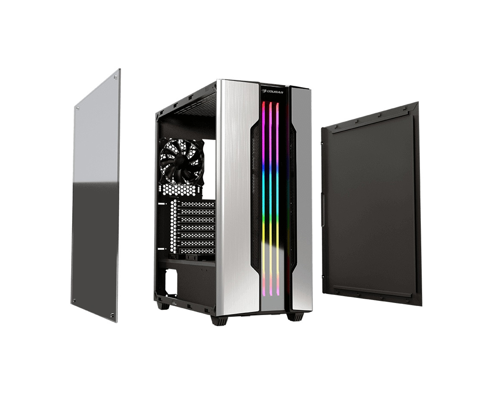 Foto 4 pulgar | Gabinete Cougar Gemini M Silver Argb Matx S/fuente Cristal 385tmb0.0002