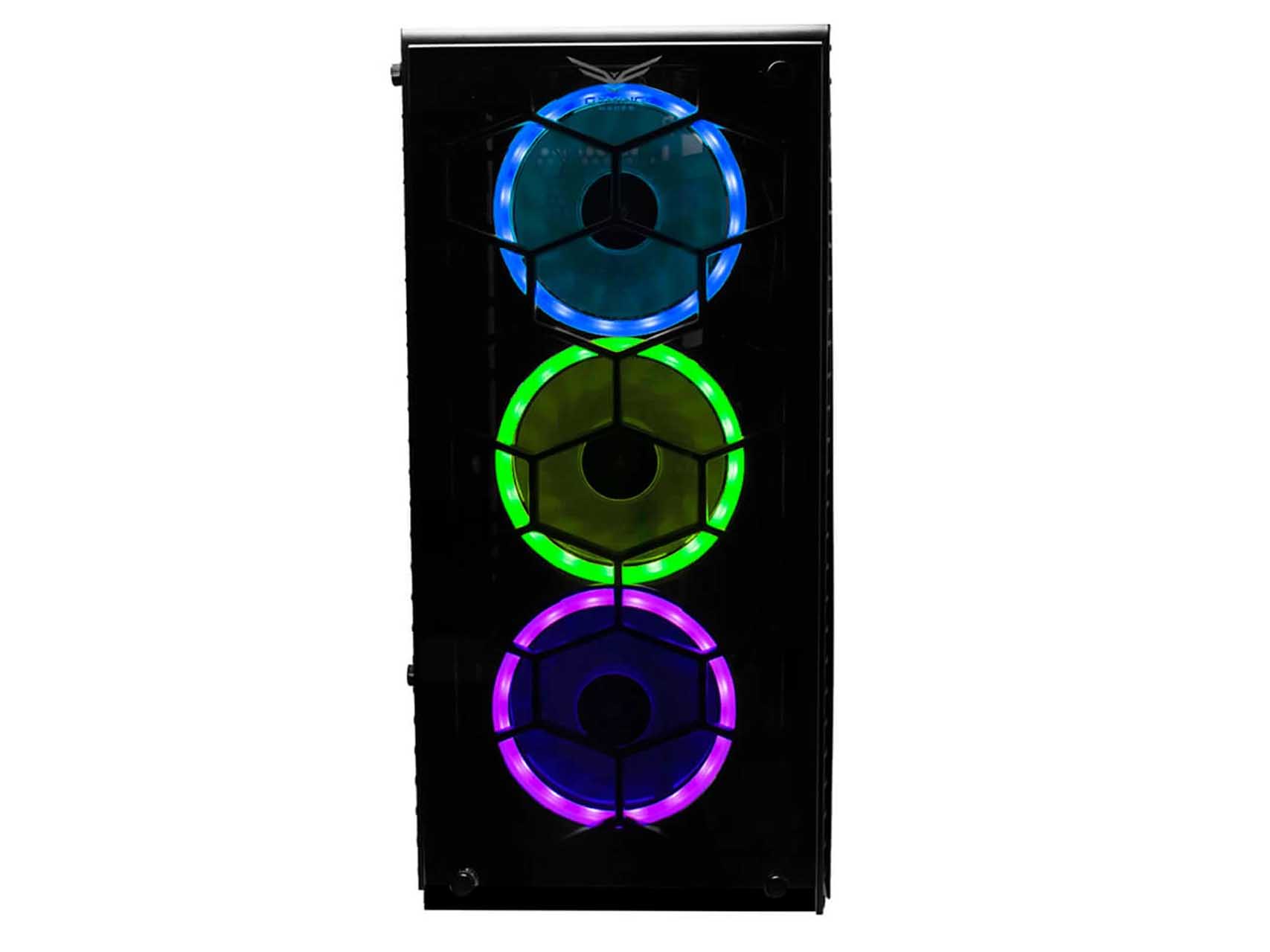 Gabinete Evotec Hydra Rgb Eatx S/fuente Cristal Na-0602 color Negro