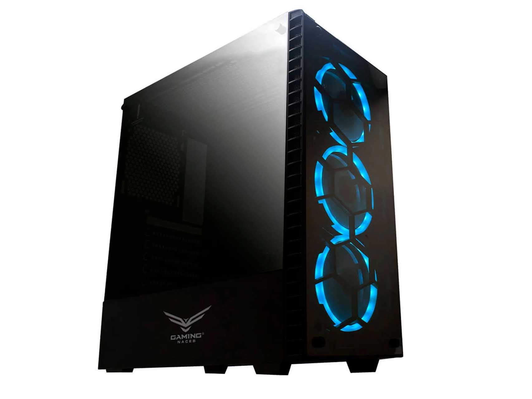 Foto 2 | Gabinete Evotec Hydra Rgb Eatx S/fuente Cristal Na-0602 color Negro