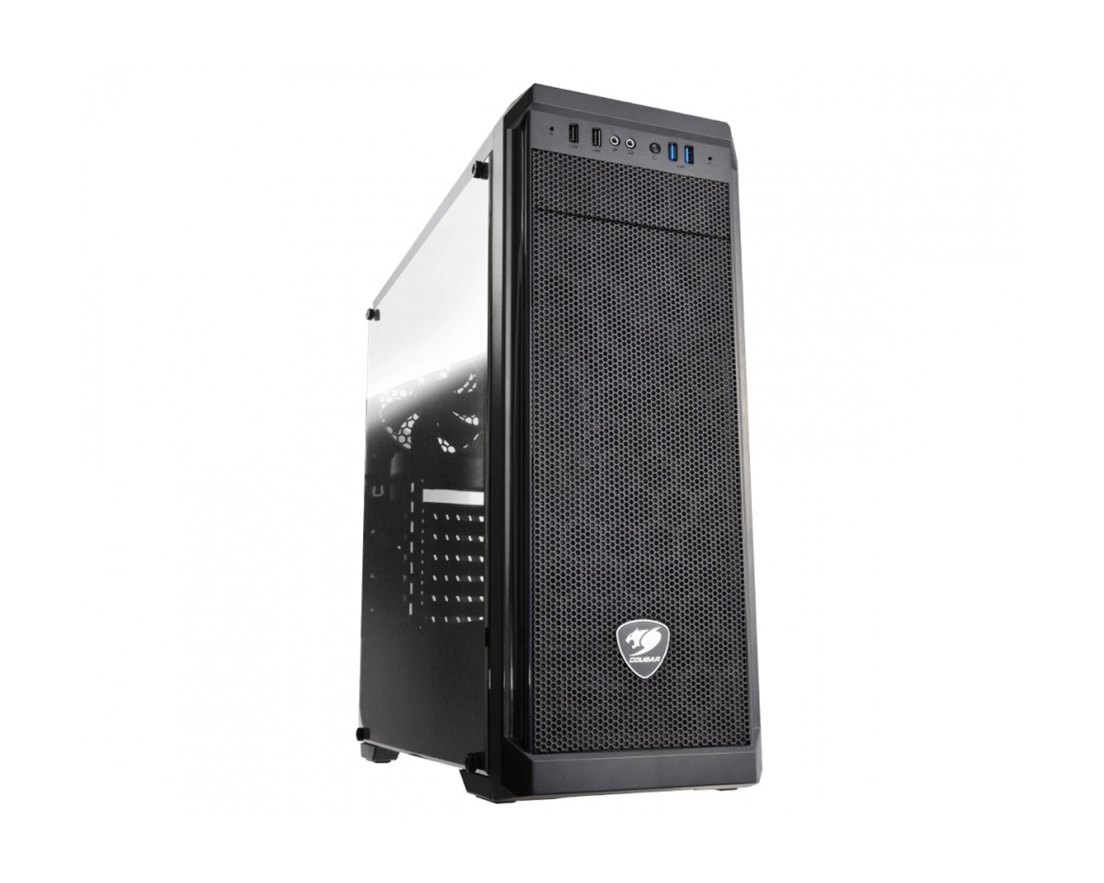 Gabinete Cougar Mx330-g Atx S/fuente Cristal 385NC10.0006 color Negro