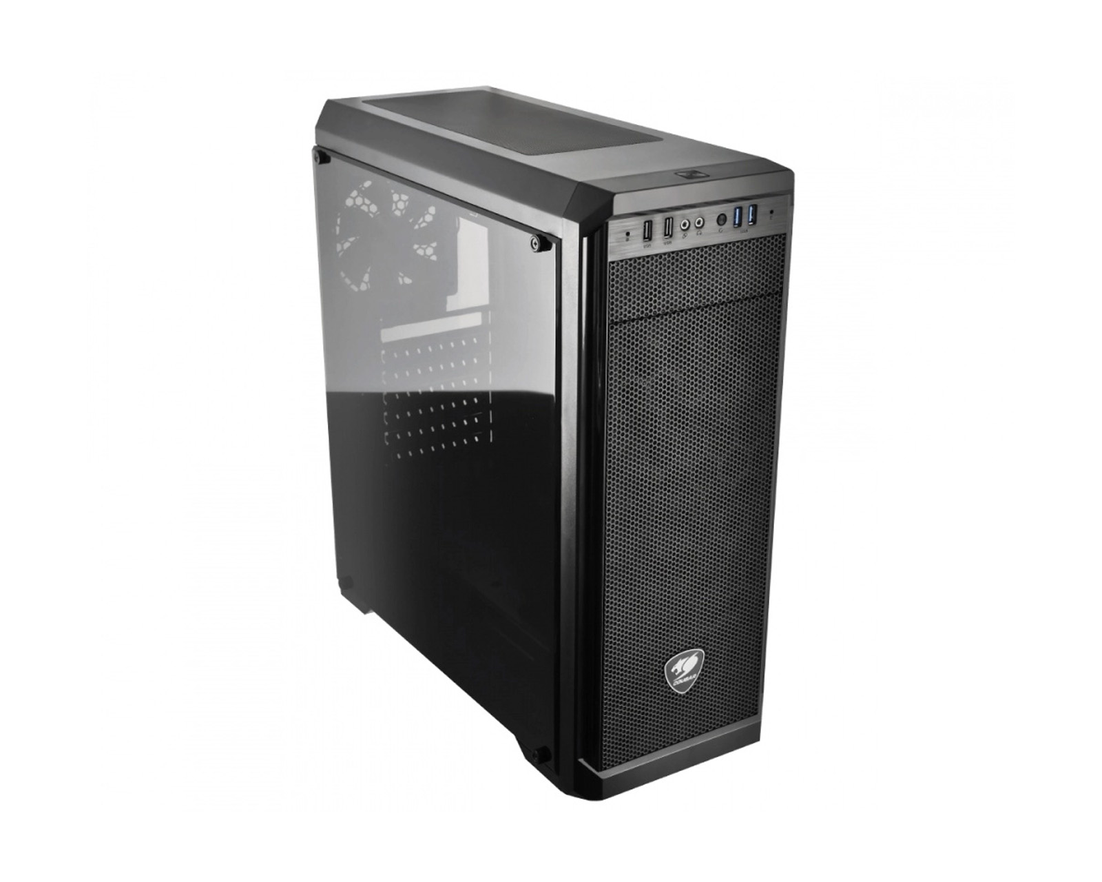 Gabinete Cougar Mx330 Atx S/fuente Acrílico 385nc10.0002 color Negro