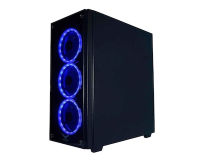 Foto 2 | Gabinete Naceb Evotec Player Led Atx S/fuente Cristal Na-0603 color Negro