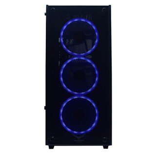 Foto 3 | Gabinete Naceb Evotec Player Led Atx S/fuente Cristal Na-0603 color Negro