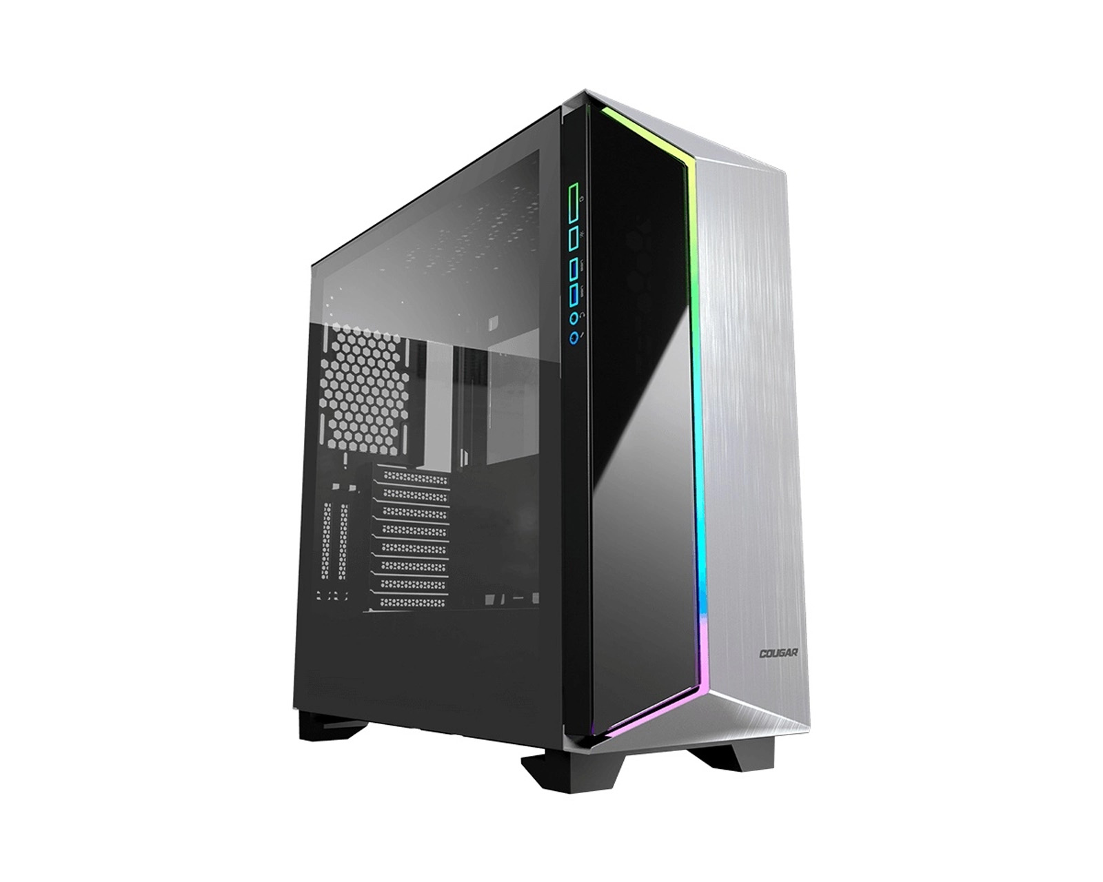 Gabinete Cougar Darkblader-g Rgb Eatx S/fuente Cristal color Negro