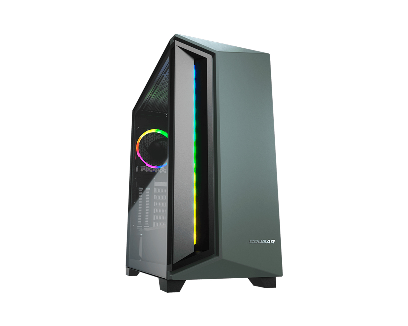 Foto 2 pulgar | Gabinete Gamer Cougar Darkblader X7 ATX Verde