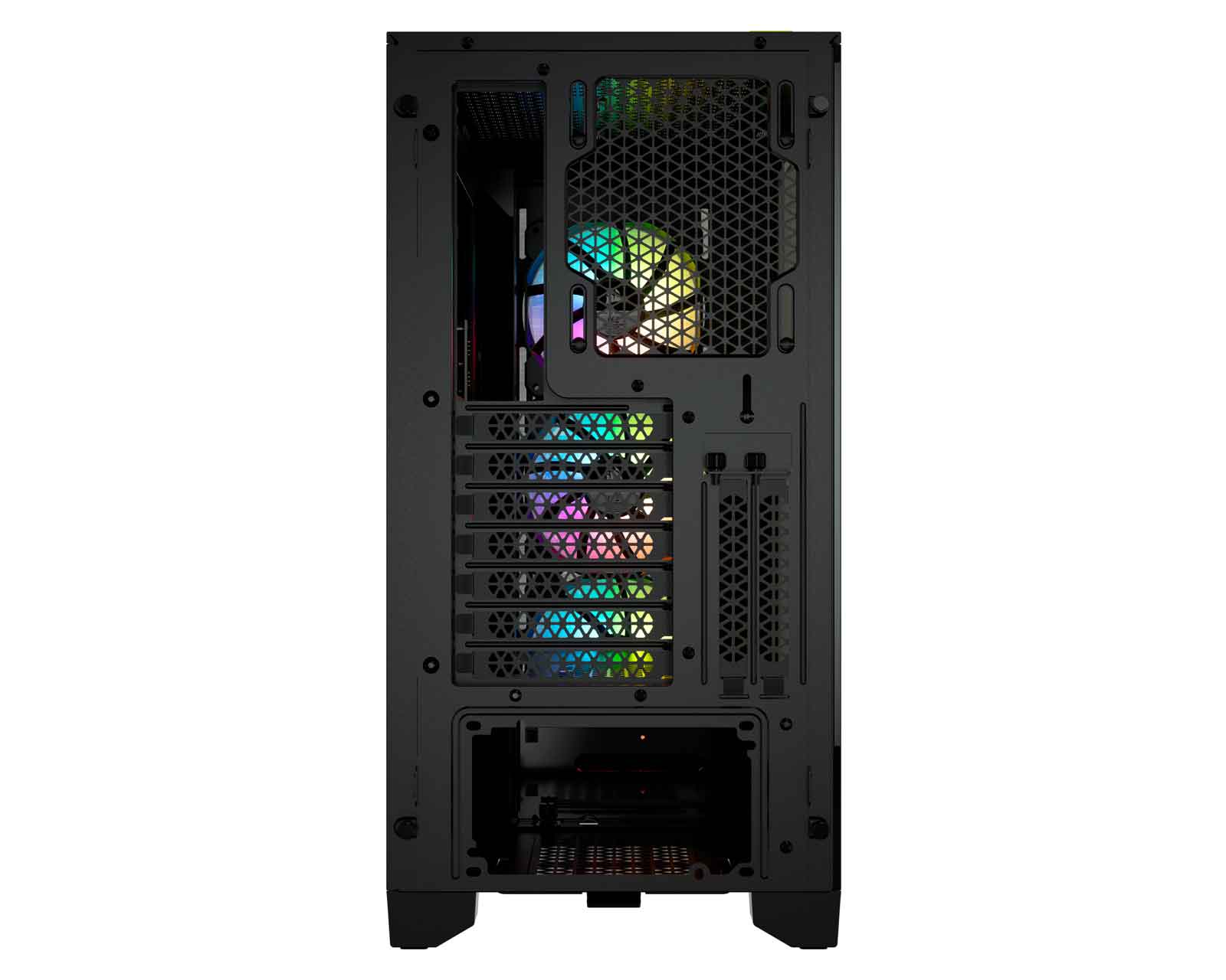 Foto 4 pulgar | Gabinete Corsair Icue 4000x Rgb Atx Cristal Miditower Cc-9011204-ww S/fuente color Negro