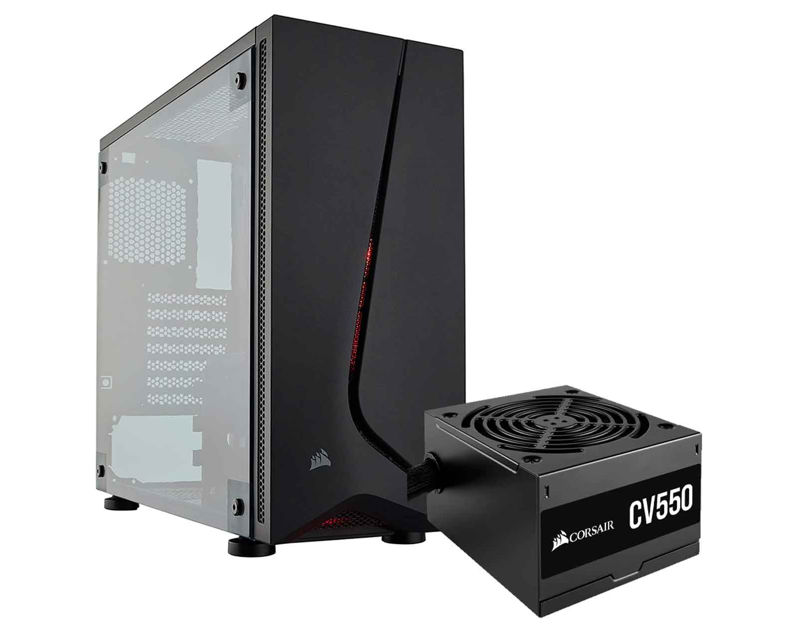 Foto 2 pulgar | Gabinete Corsair Spec 05 Atxmidtower Fuente 550w Cc-9020126-na Negro