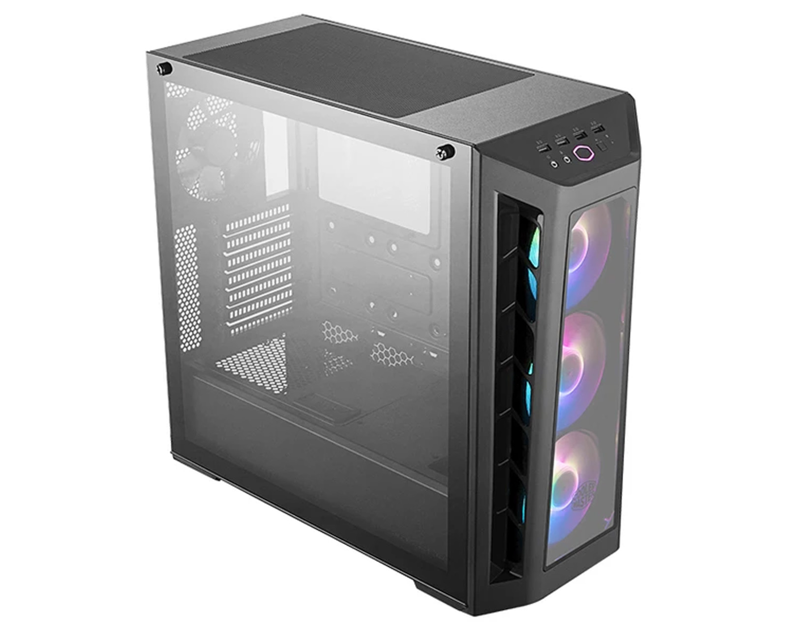 Foto 2 pulgar | Gabinete Cooler Master Masterbox Mb530p Argb Atx S/fuente Cristal color Negro