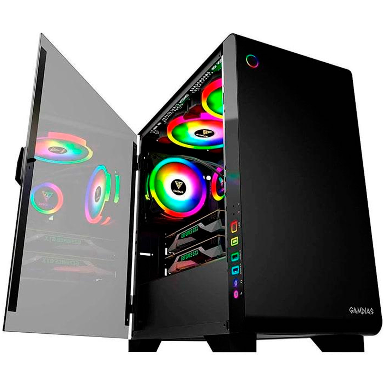 Foto 2 | Gabinete Mars M2 Argb marca Gamdias con Cristal Templado color Negro