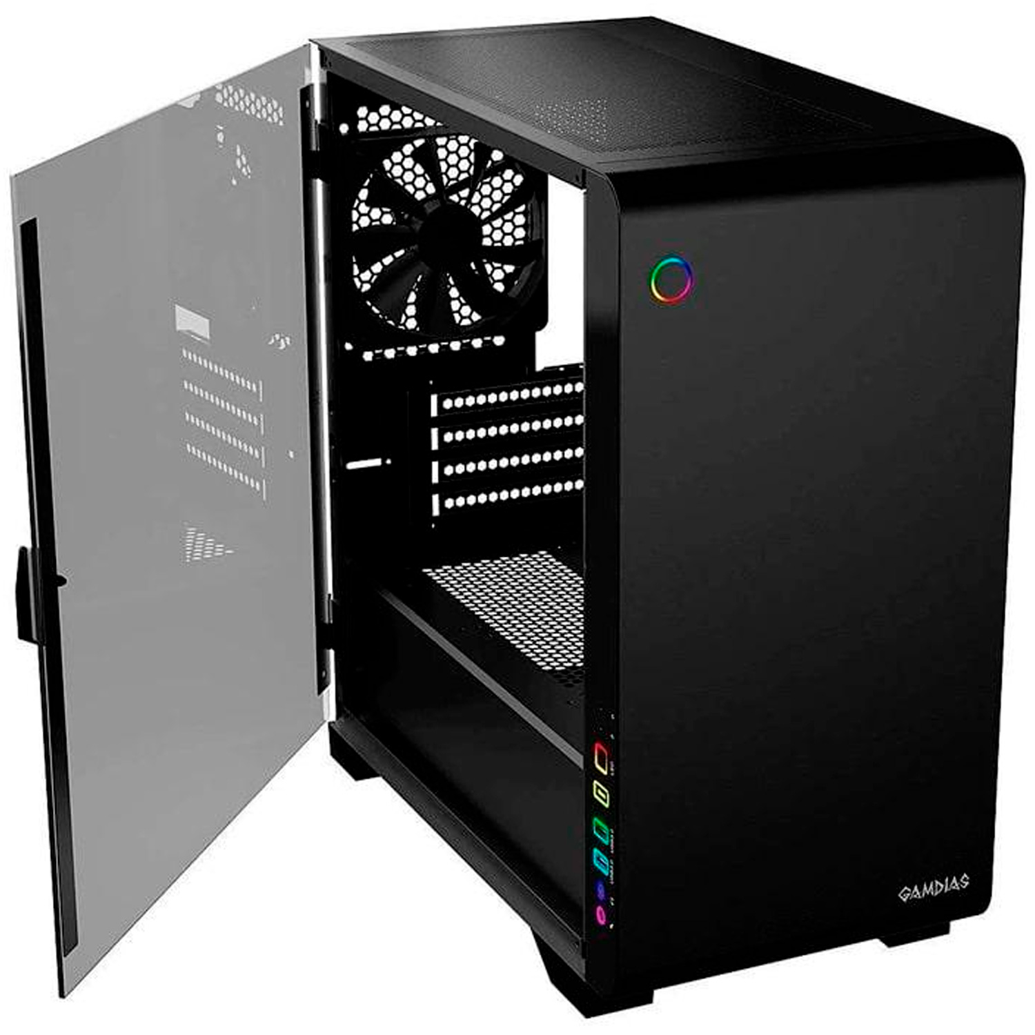 Foto 3 | Gabinete Mars M2 Argb marca Gamdias con Cristal Templado color Negro