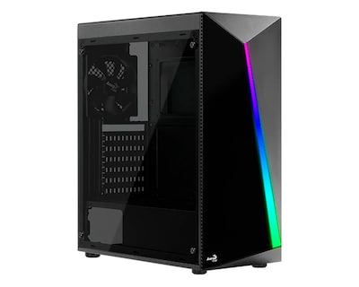 Foto 1 | Gabinete Aerocool Shard color Negro Rgb Atx S/fuente Cristal Shard Tempered Glass/bk