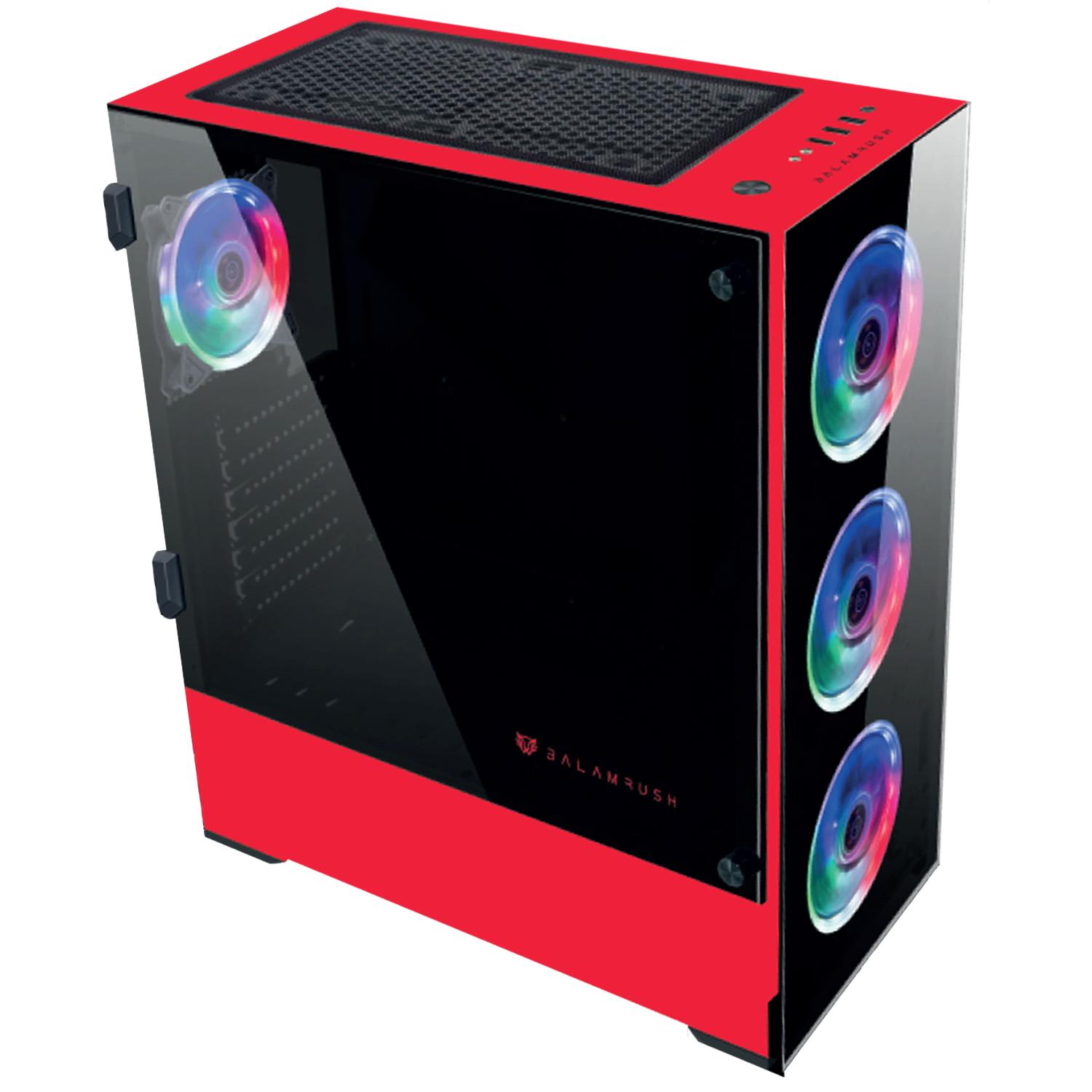 Foto 2 pulgar | Gabinete Gamer Balam Rush Thinos BR-932257 color Rojo Gsx9000 E-atx 4 Fan Argb