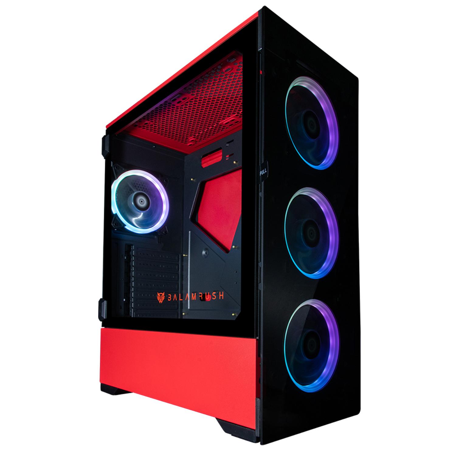 Foto 3 pulgar | Gabinete Gamer Balam Rush Thinos BR-932257 color Rojo Gsx9000 E-atx 4 Fan Argb