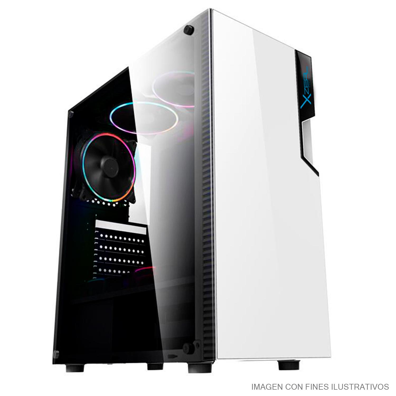 Foto 2 | Gabinete Xzeal Xz130 Rgb con 3 Ventiladores color Blanco