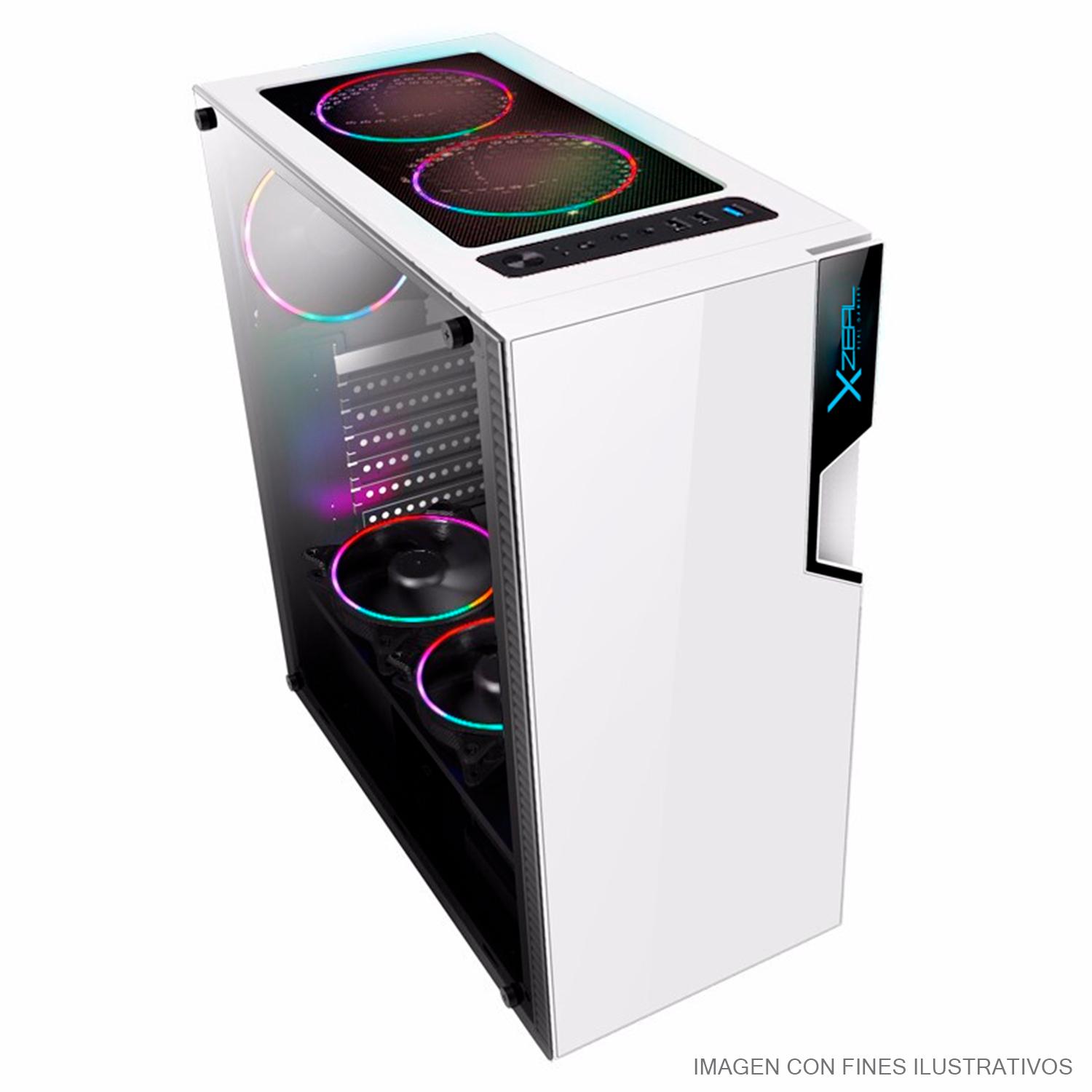 Foto 4 pulgar | Gabinete Xzeal Xz130 Rgb con 3 Ventiladores color Blanco