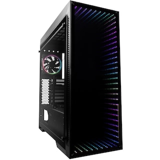 Foto 2 | Gabinete Gamer Game Factor Csg601 Infinity color Negro E-atx Cristal Templado Rgb 1 Ventilador Usb 3.0