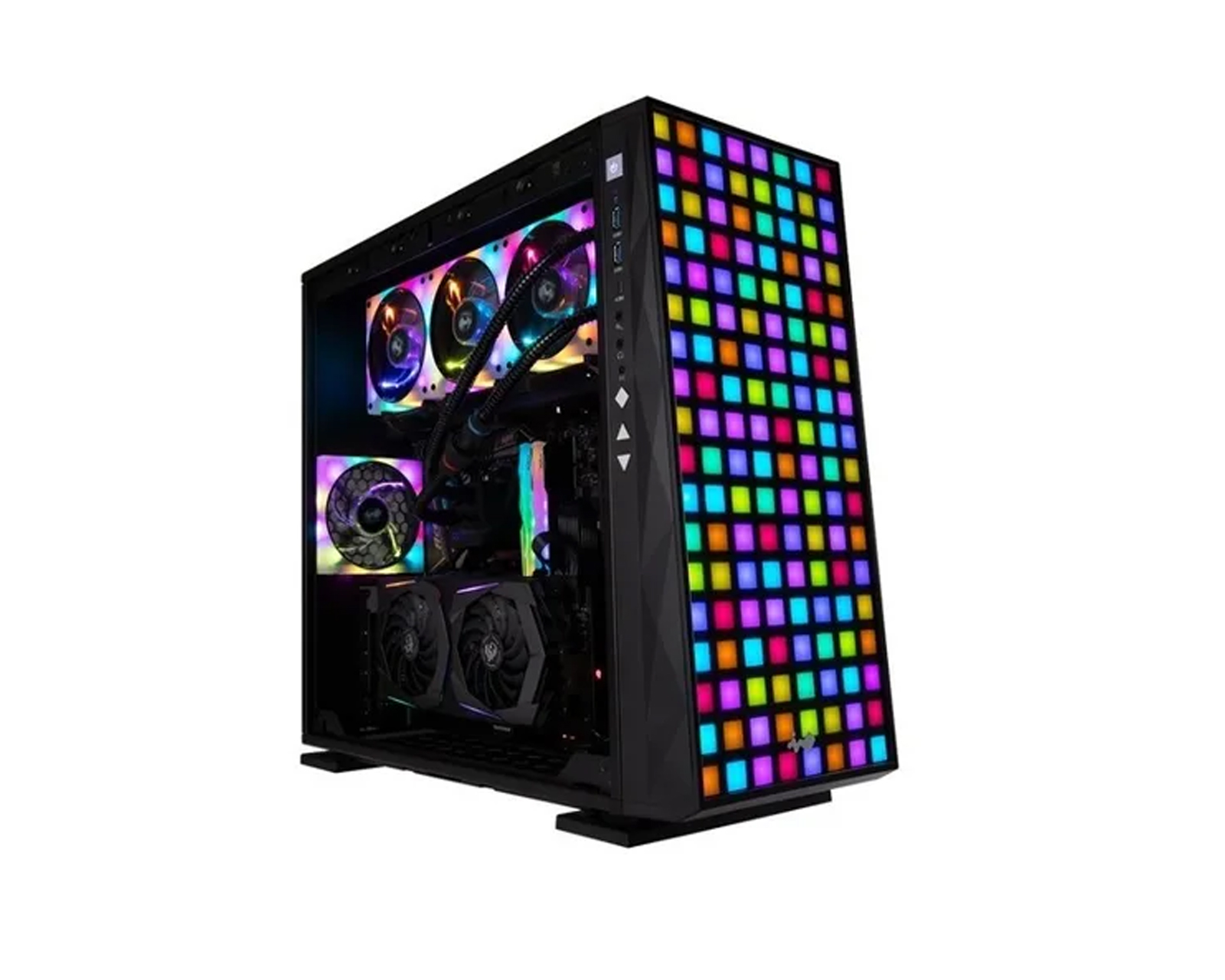 Foto 2 pulgar | Gabinete Inwin 309 Lite Negro Argb Atx S/fuente Cristal Iw-309-black