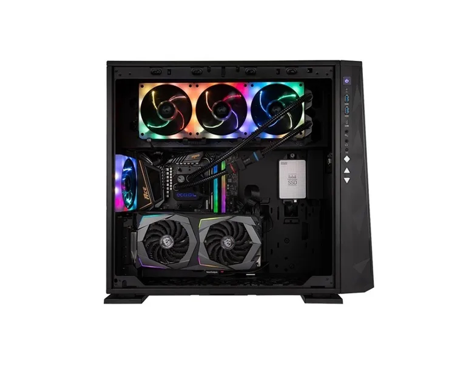 Foto 3 pulgar | Gabinete Inwin 309 Lite Negro Argb Atx S/fuente Cristal Iw-309-black