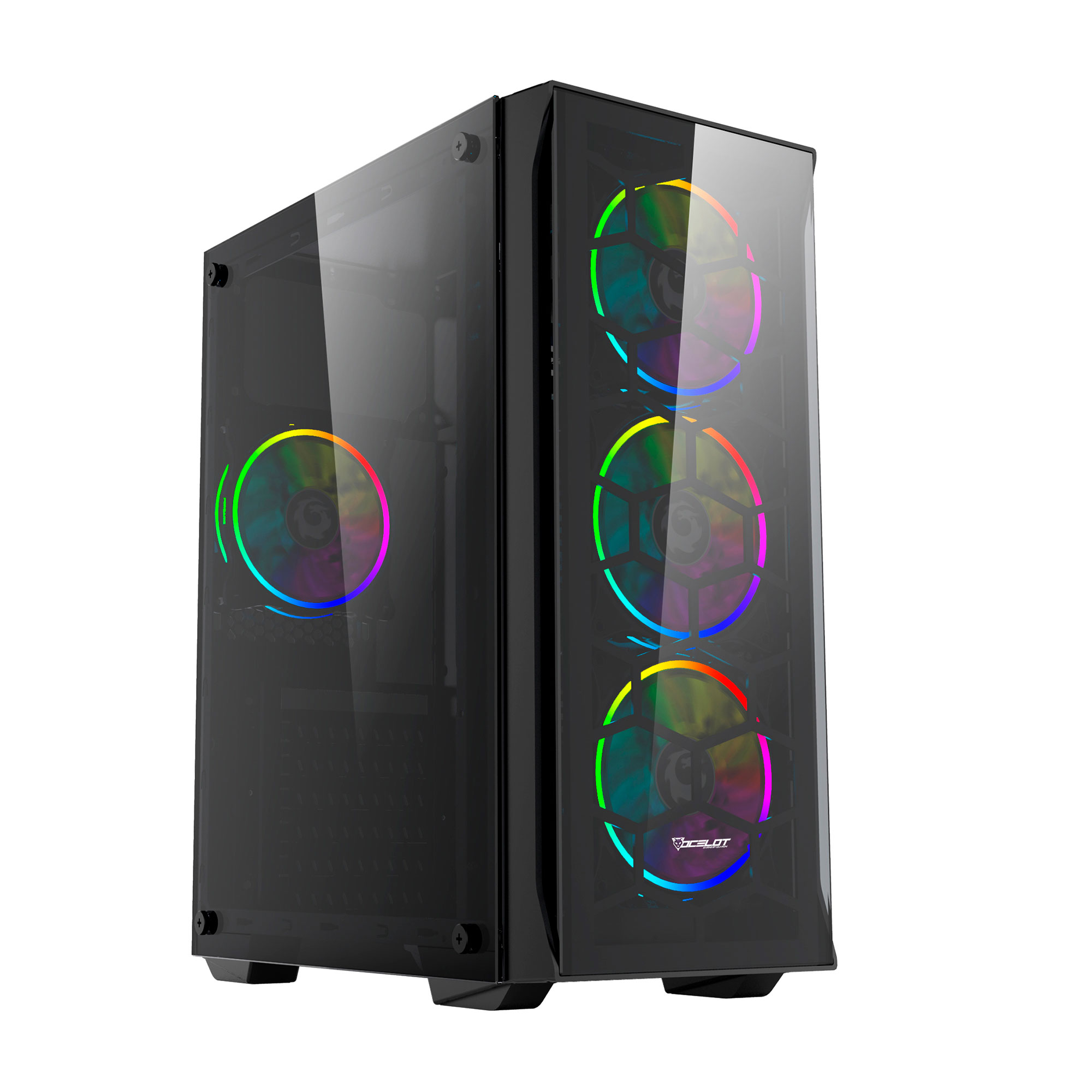 Gabinete Atx/micro-atx/mini-itx Ocelot Gaming Ogec01 Sin Fuente Sin Ventiladores color Negro