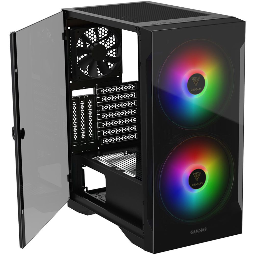 Foto 2 pulgar | Gabinete Gamer Gamdias Apollo E2 Elite color Negro Argb Cristal Templado