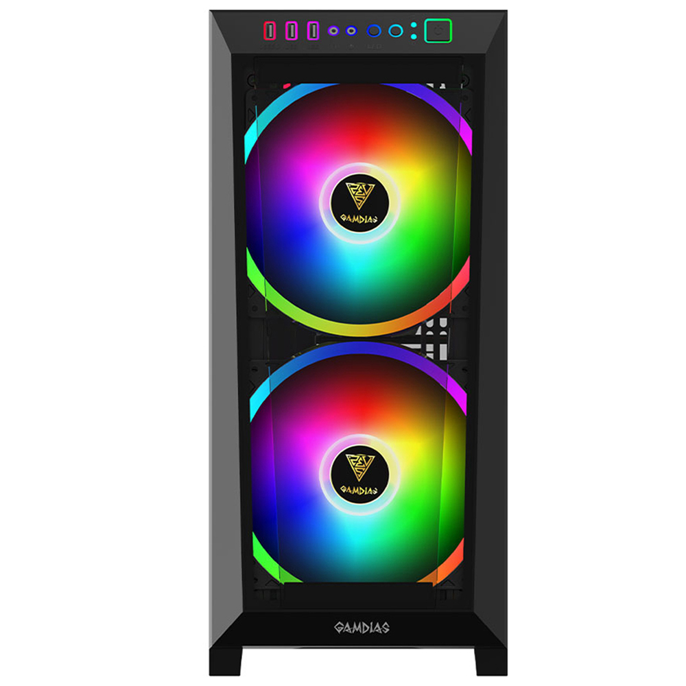 Foto 2 | Gabinete Gamer Gamdias Apollo M2 Elite Rgb con Cristal Templado Negro