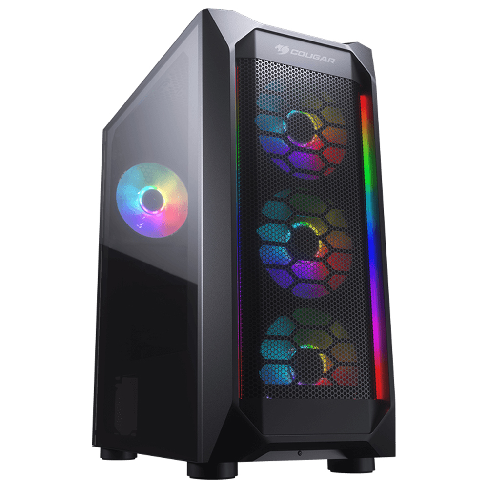 Foto 2 pulgar | Gabinete Gamer Cougar Mx410 Mesh-g Rgb 4 Fan Argb Controladora Atx Cristal Templado