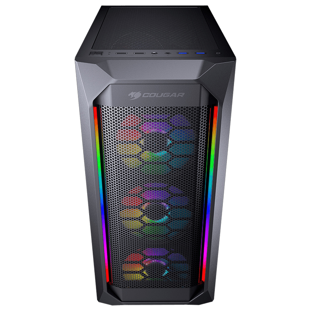 Foto 3 pulgar | Gabinete Gamer Cougar Mx410 Mesh-g Rgb 4 Fan Argb Controladora Atx Cristal Templado