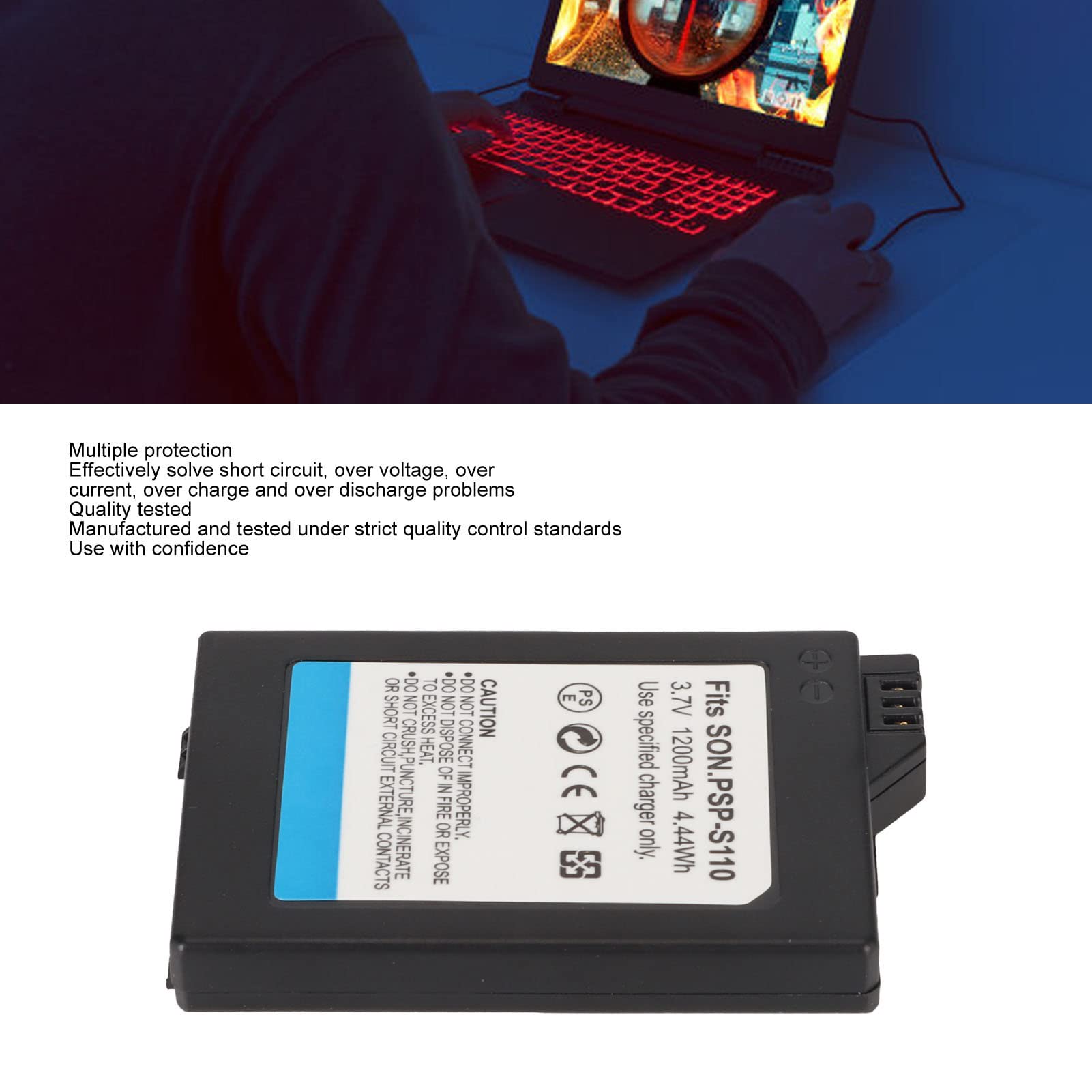 Foto 2 | Batería De Repuesto Ashata Para Sony Psp 2000 3000 1200 Mah - Venta Internacional.