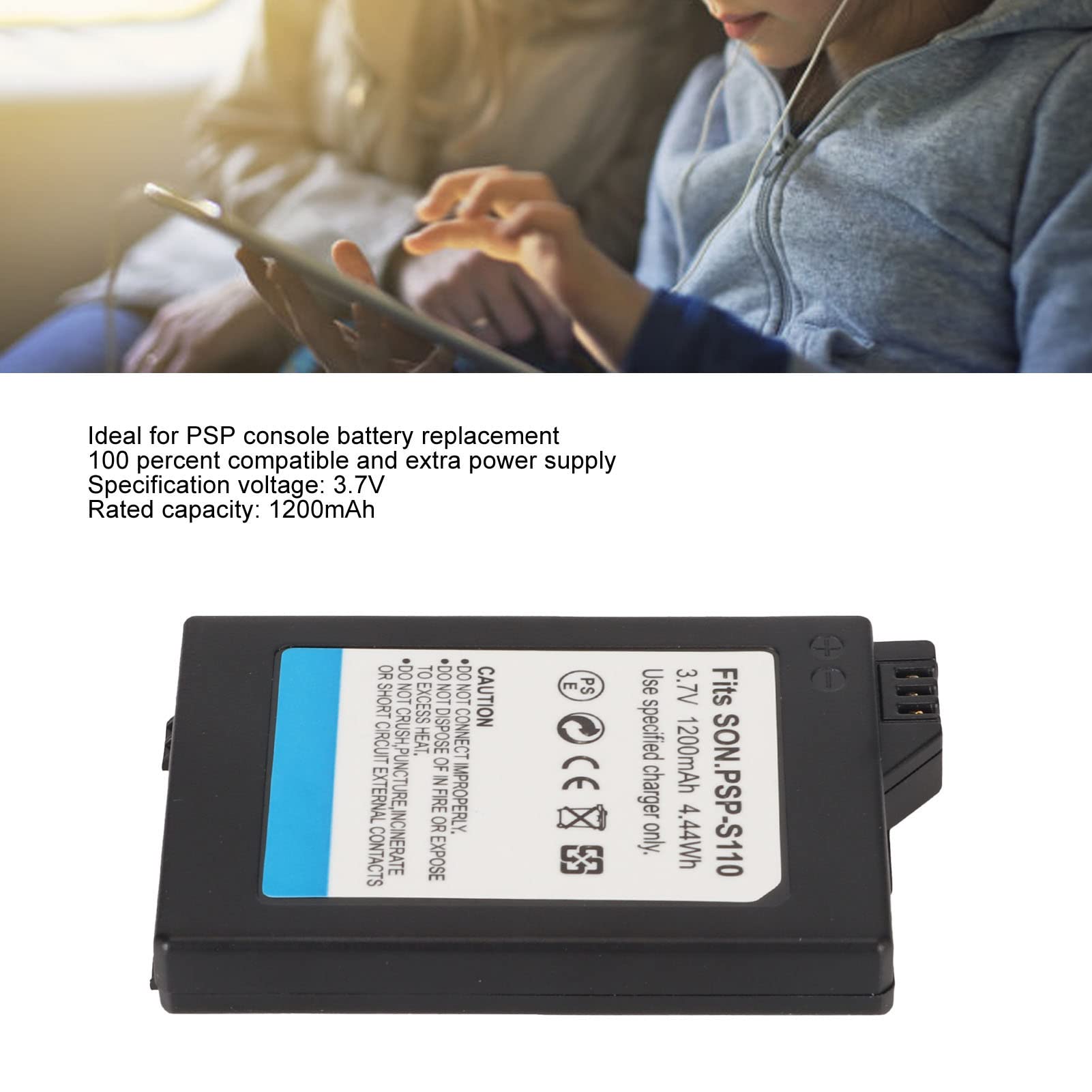 Foto 4 pulgar | Batería De Repuesto Ashata Para Sony Psp 2000 3000 1200 Mah - Venta Internacional.
