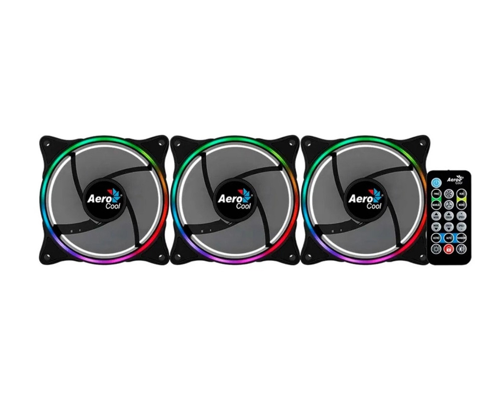 Ventilador Aerocool Eclipse 12 Pro 3x120 color Negro $699