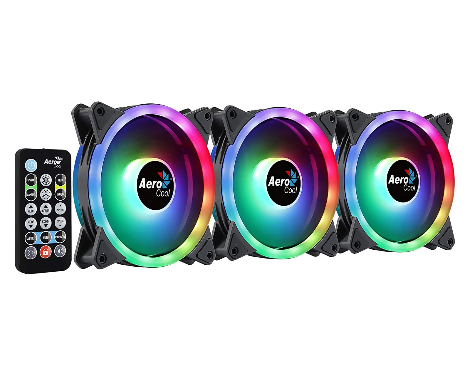 Foto 2 pulgar | Ventilador Aerocool Dual 12 Pro 3x120 color Negro Argb Dual12pro-argb/bk